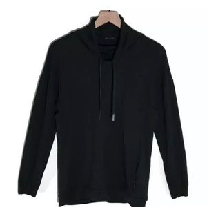 Lululemon Pullover Jacket Cowl Neck Black 6